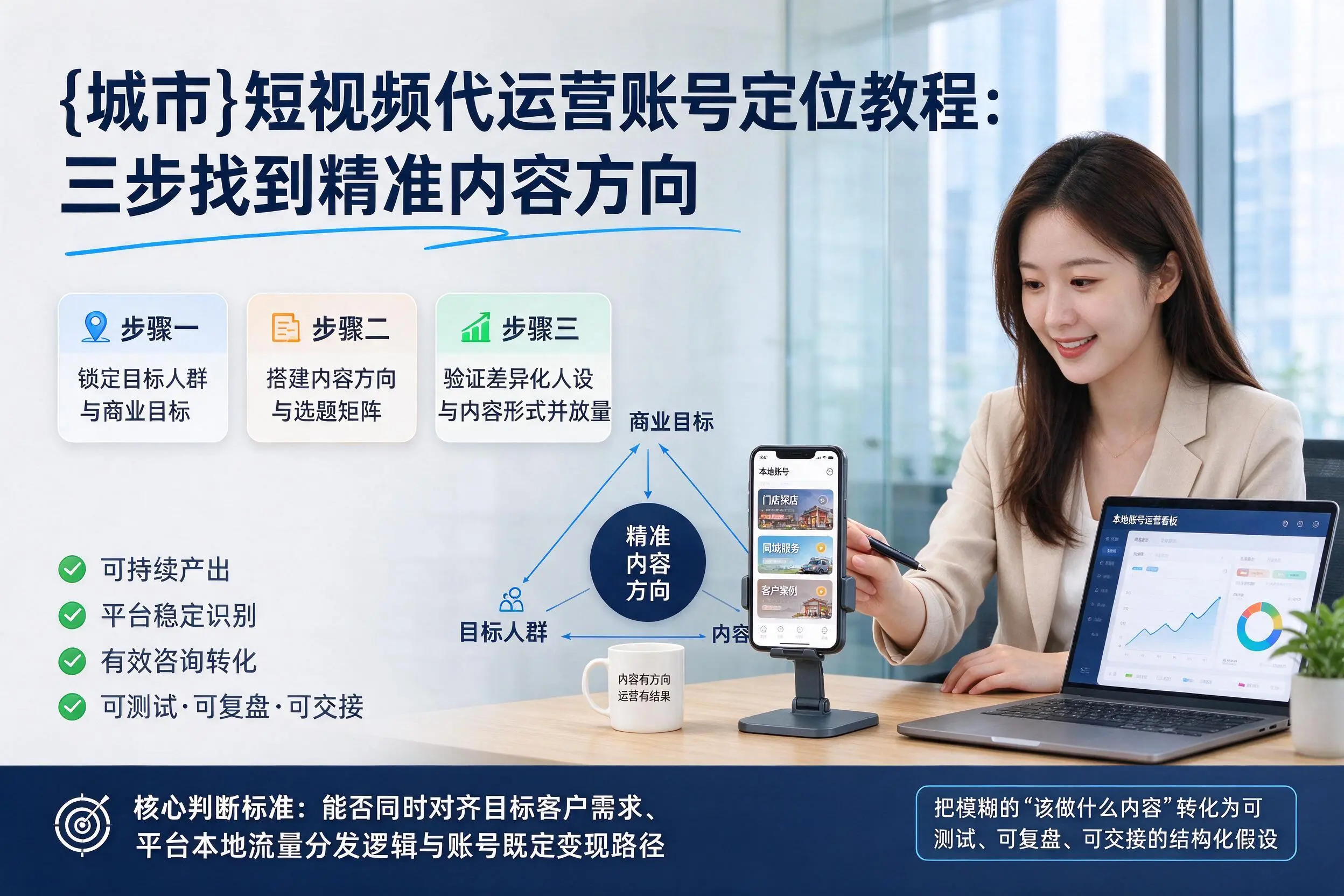 泰安短视频代运营账号定位教程：三步找到精准内容方向
