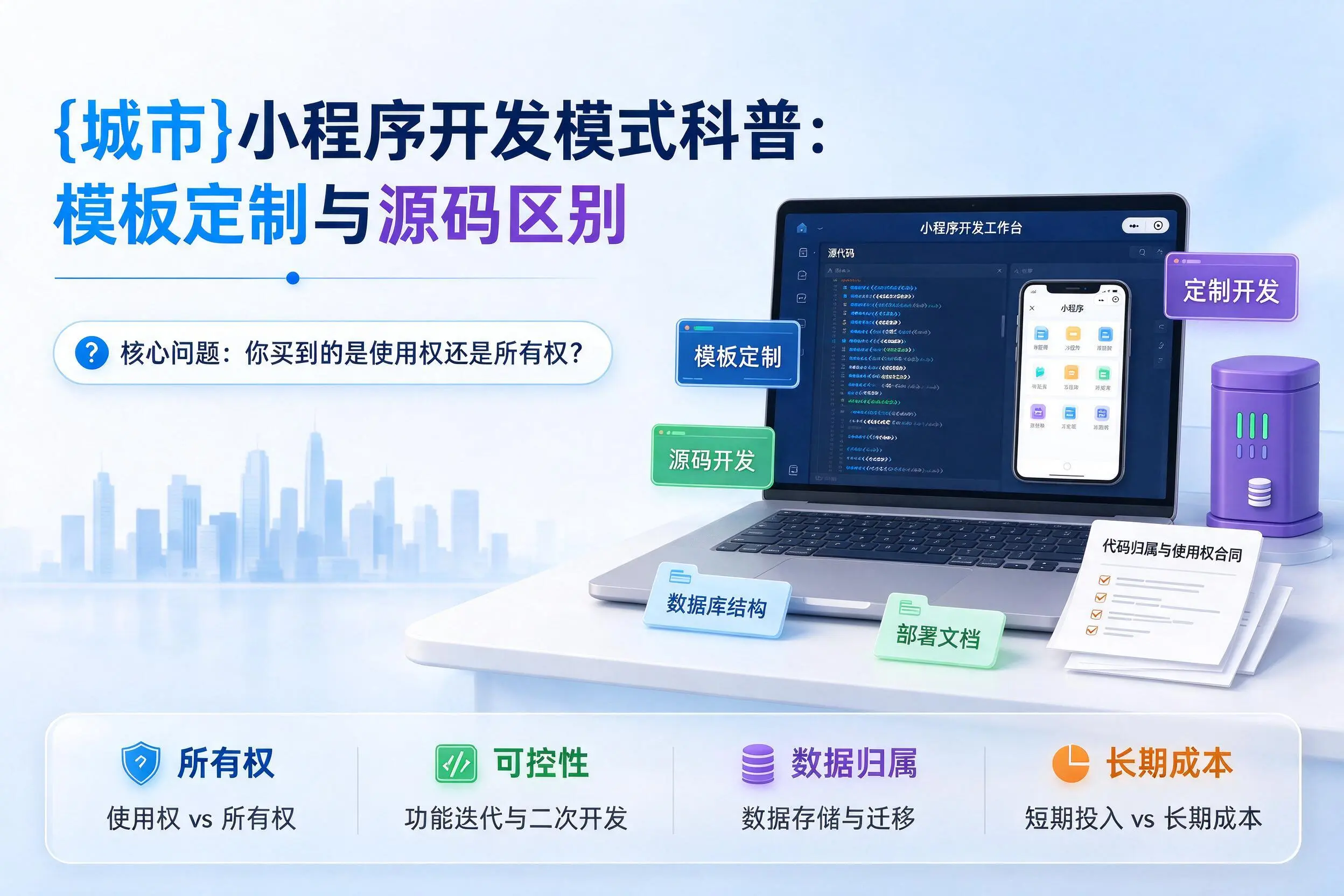 泰安小程序开发模式科普:模板定制与源码区别
