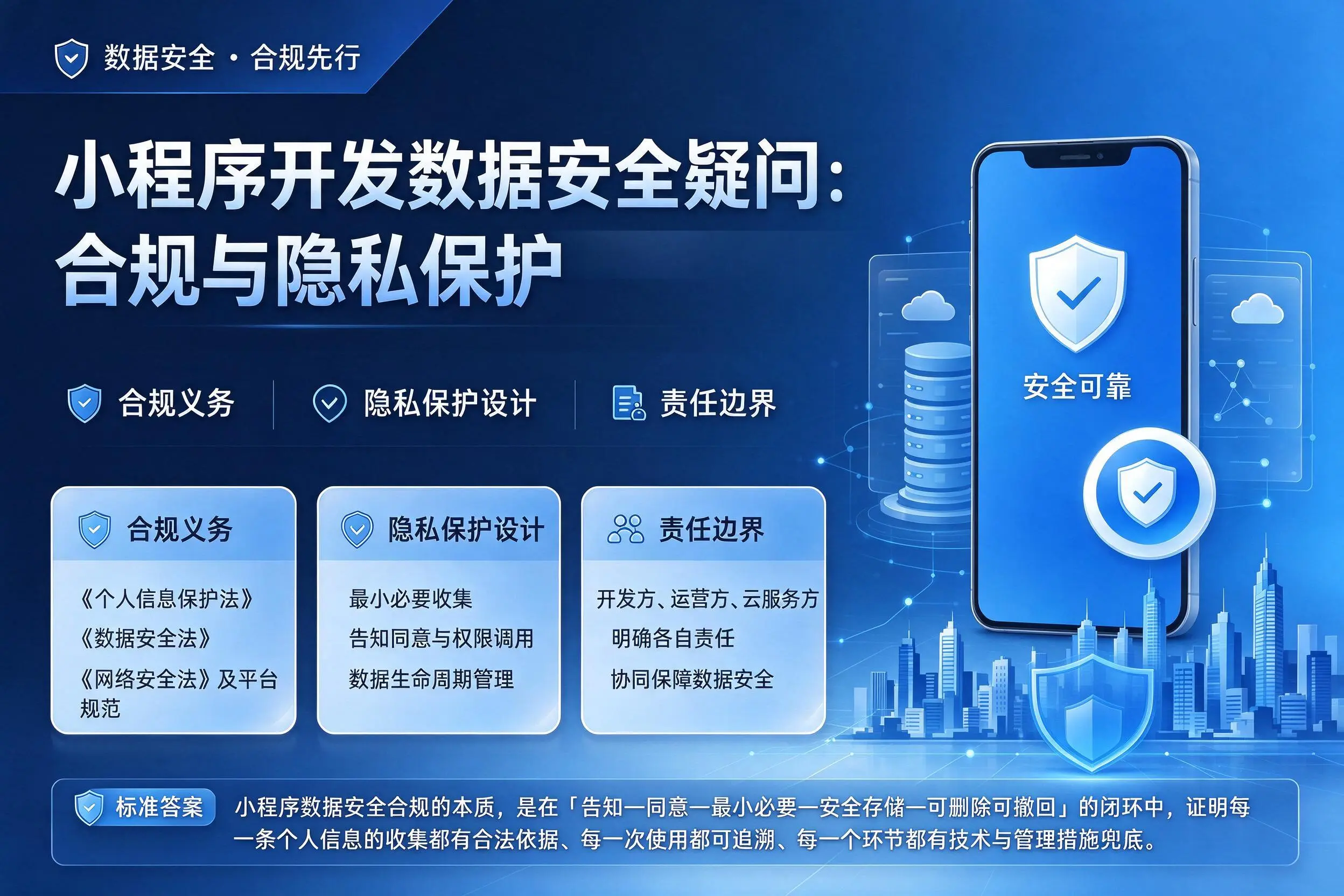 泰安小程序开发数据安全疑问:合规与隐私保护