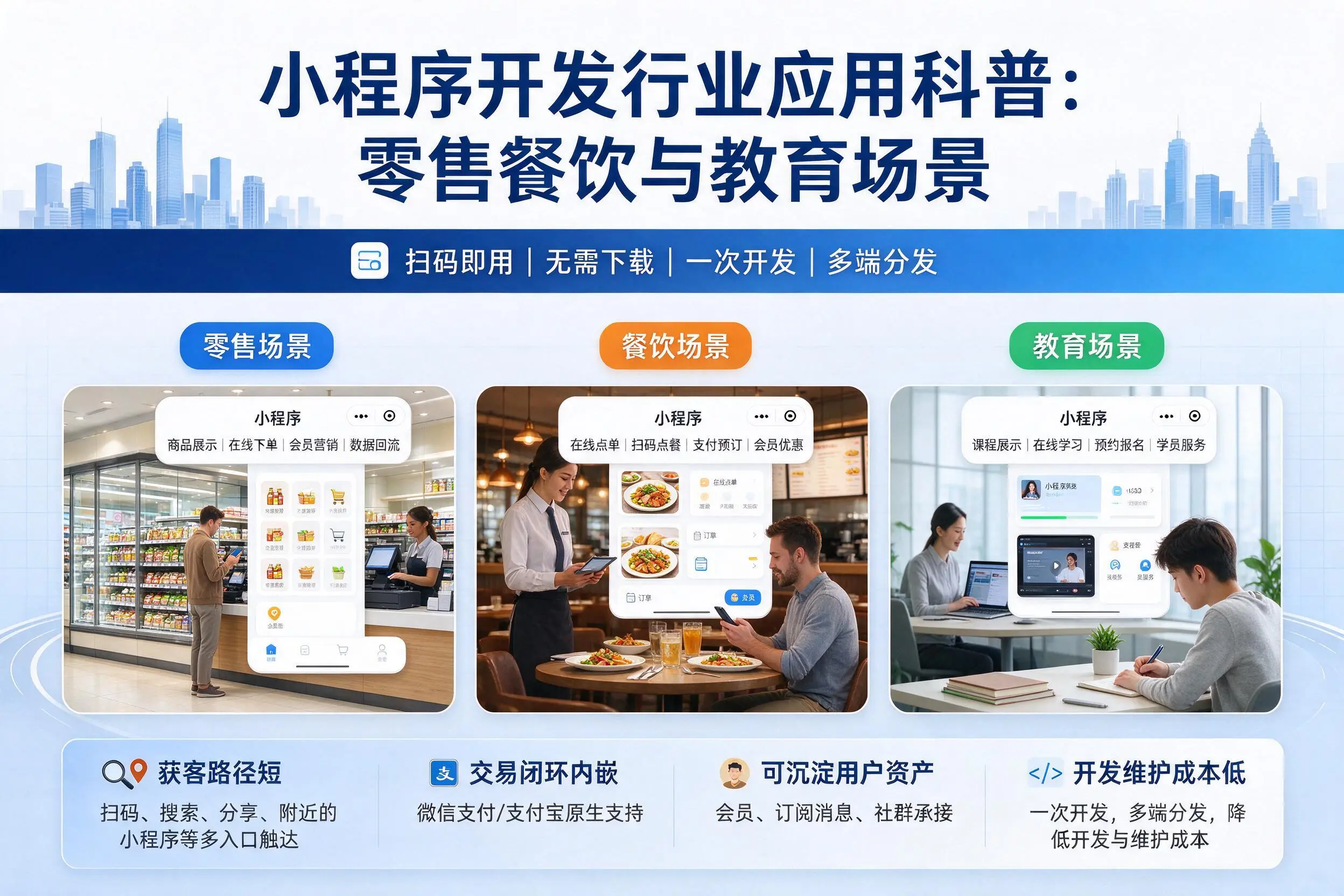 泰安小程序开发行业应用科普：零售餐饮与教育场景