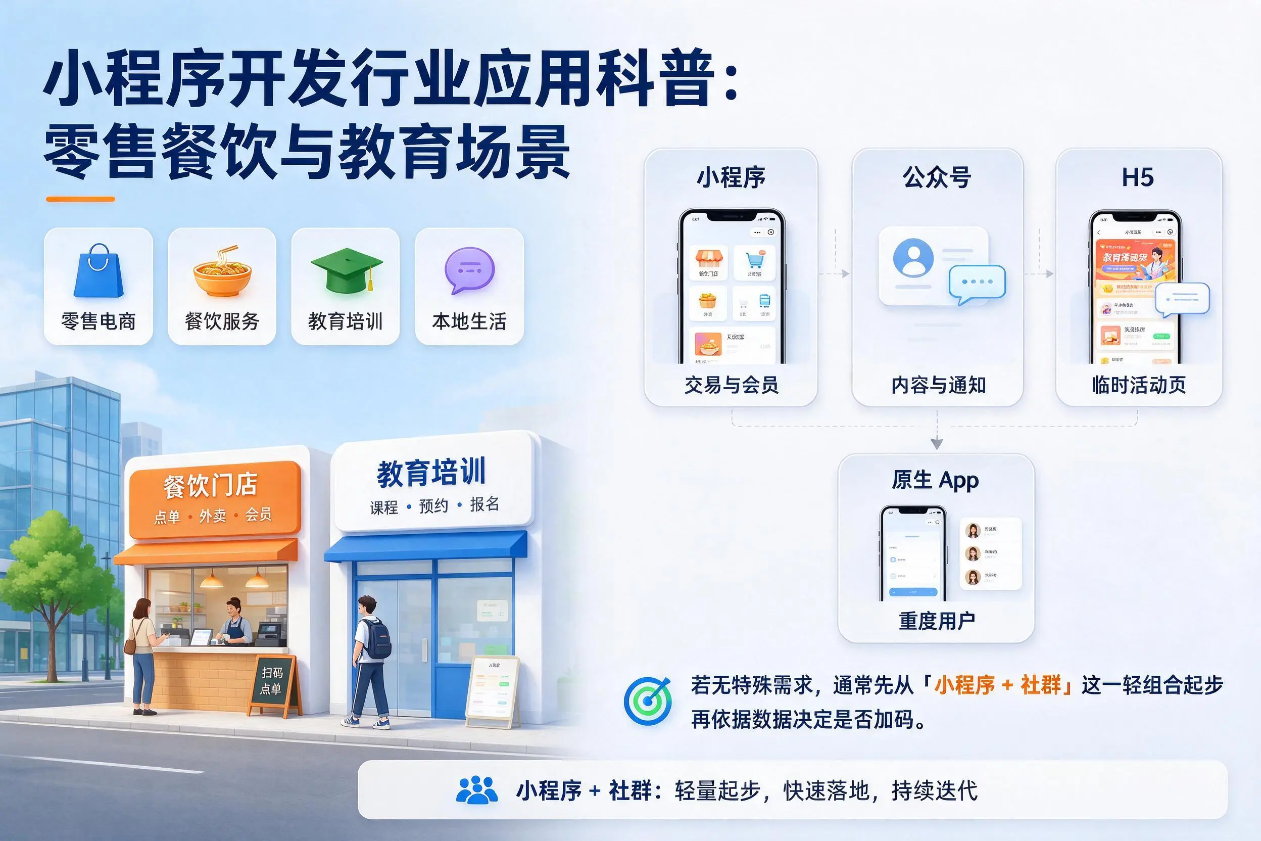 泰安小程序开发行业应用科普：零售餐饮与教育场景