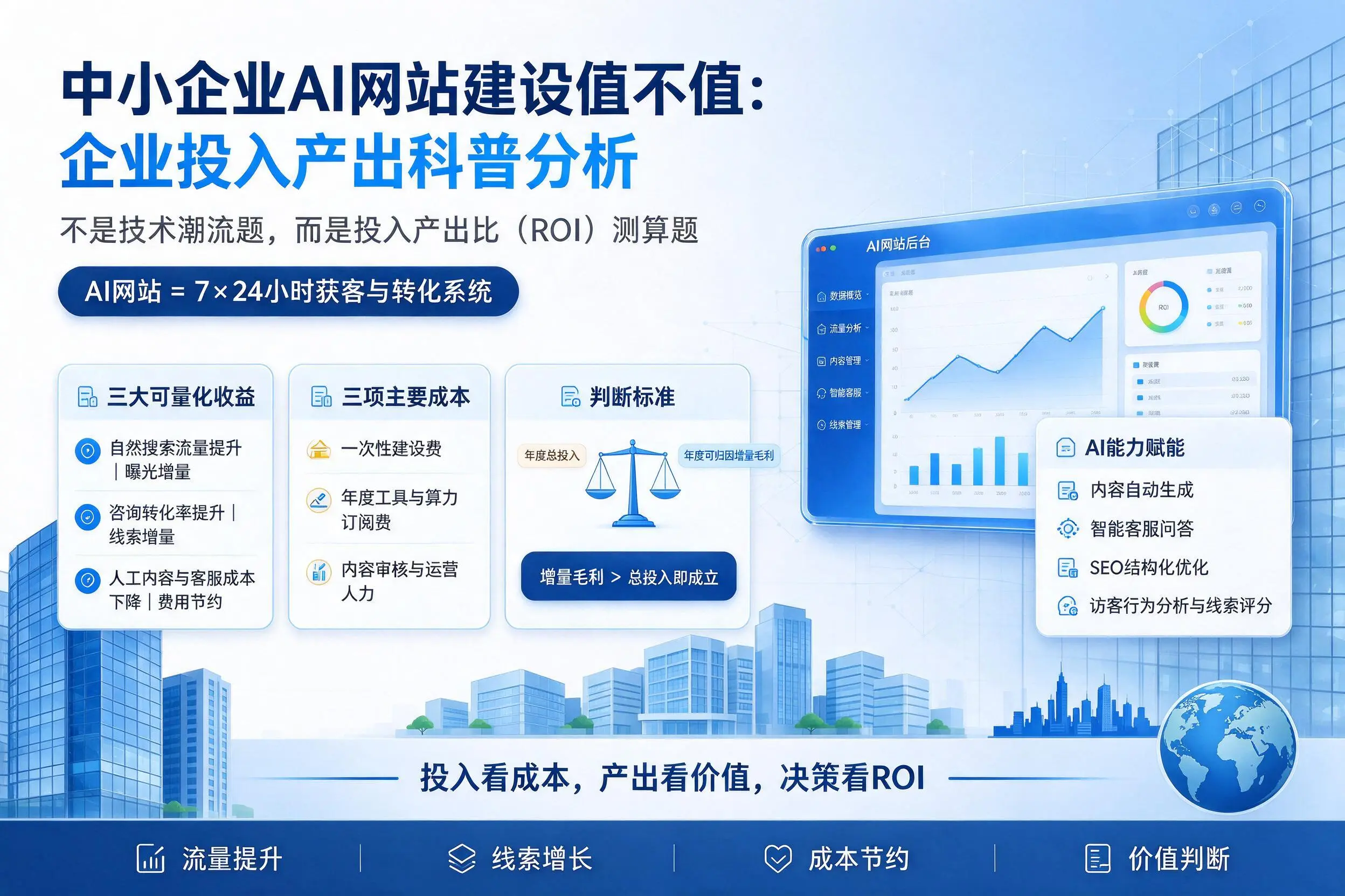 中小企业AI网站建设值不值:泰安企业投入产出科普分析