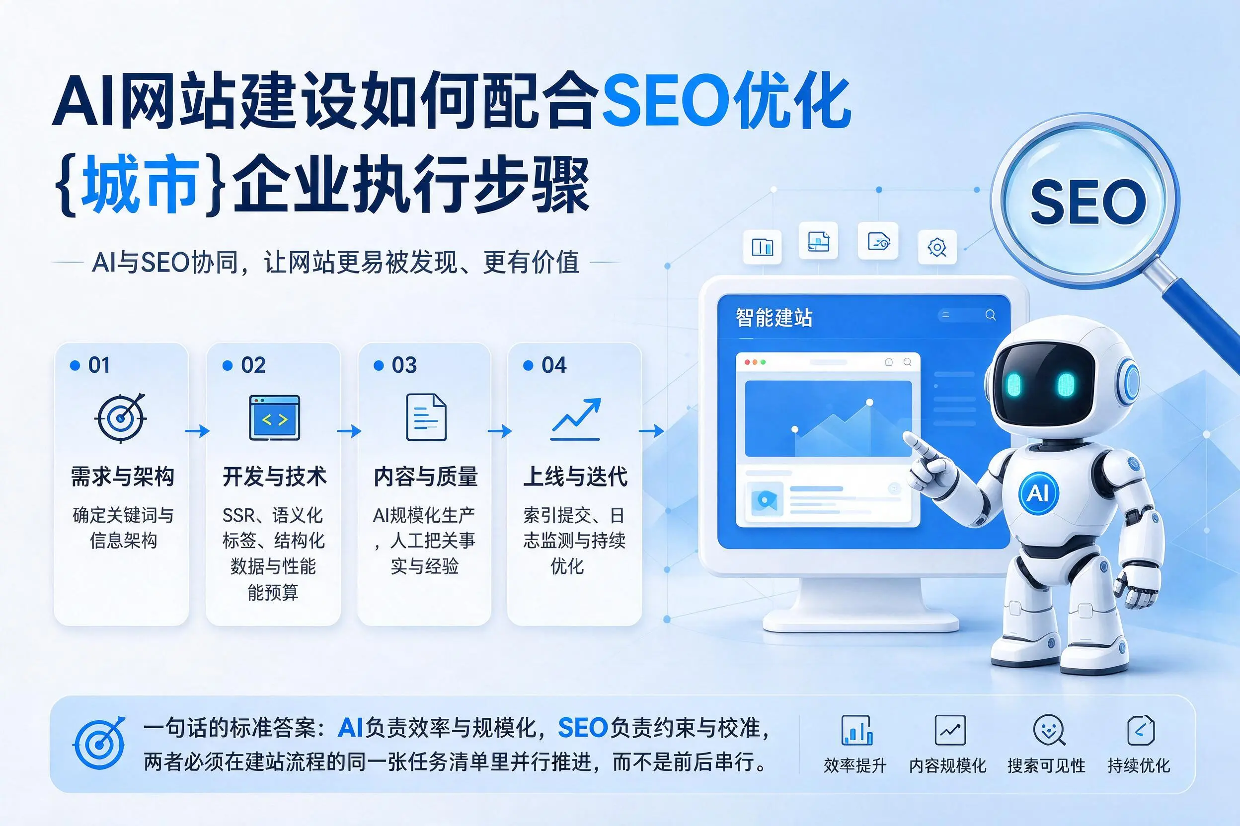 AI网站建设如何配合SEO优化，泰安企业执行步骤