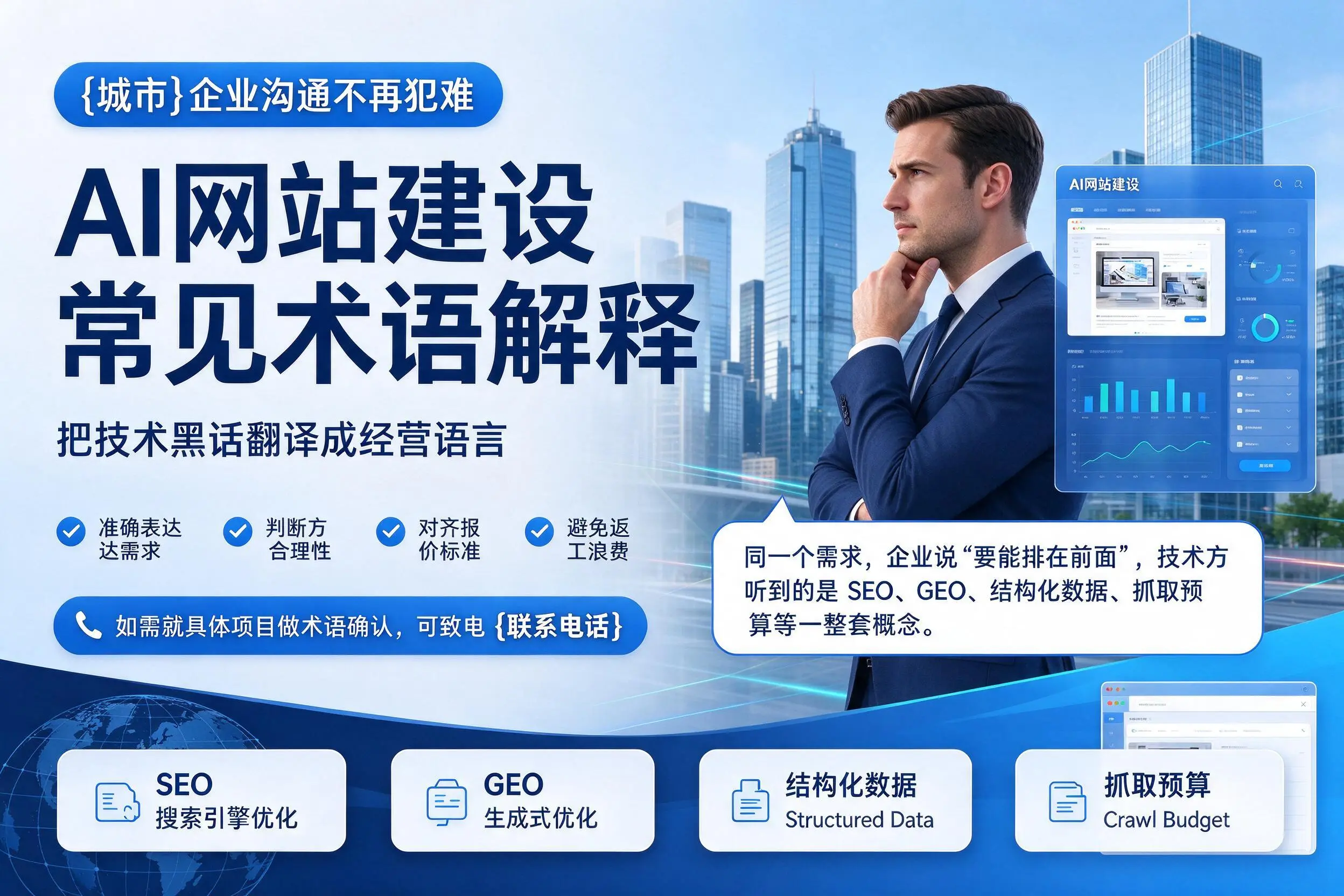 AI网站建设常见术语解释,泰安企业沟通不再犯难