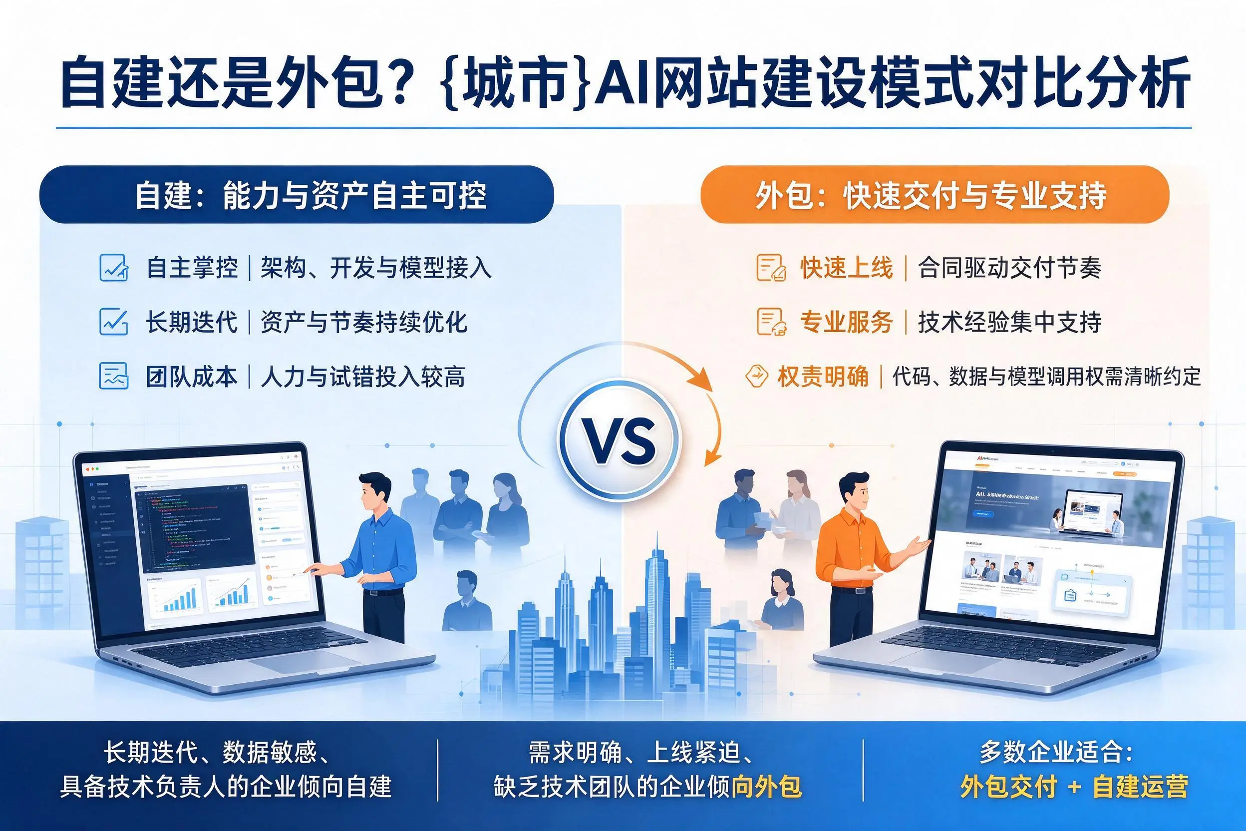 自建还是外包?泰安AI网站建设模式对比分析