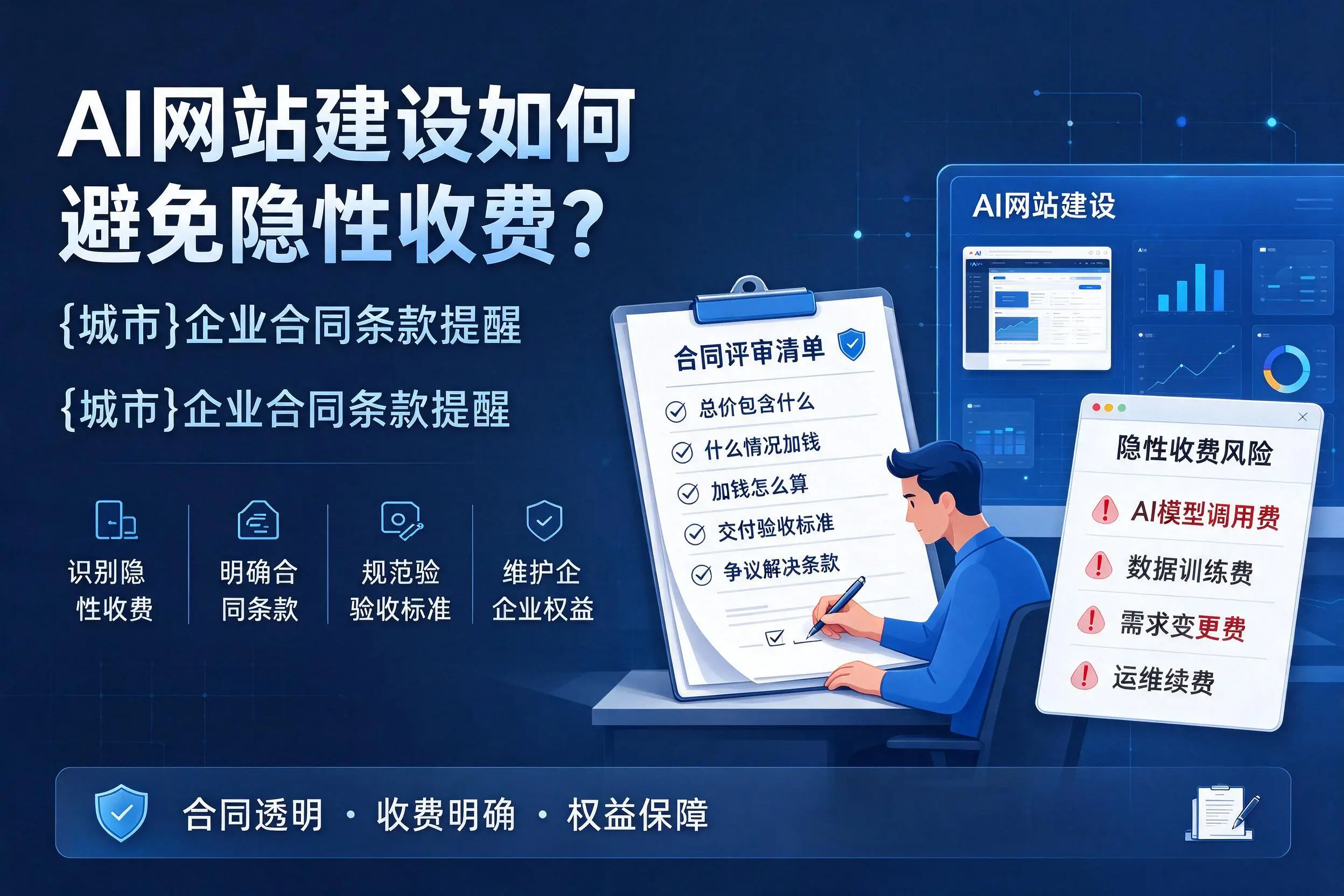 AI网站建设如何避免隐性收费？泰安企业合同条款提醒