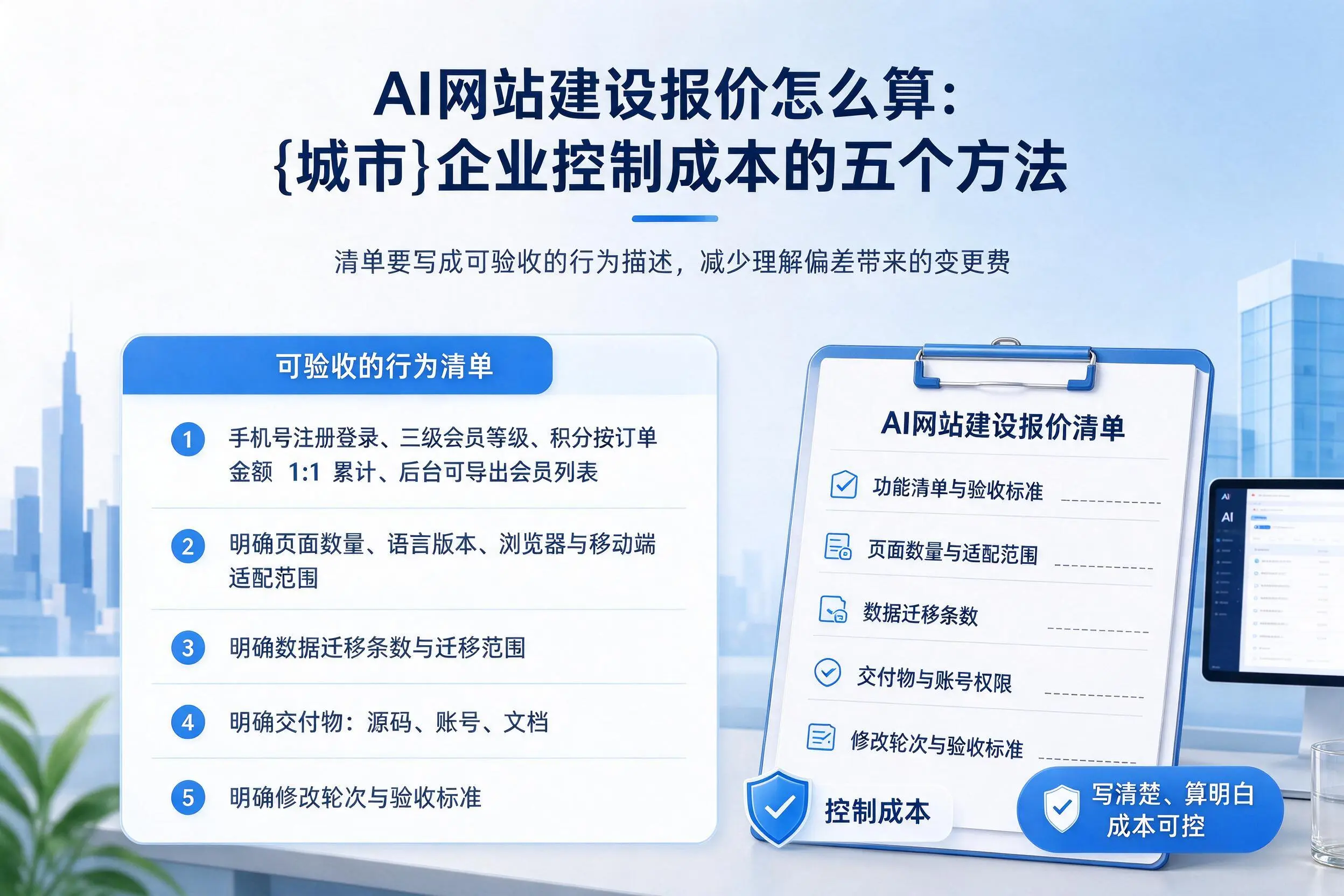 AI网站建设报价怎么算:泰安企业控制成本的五个方法